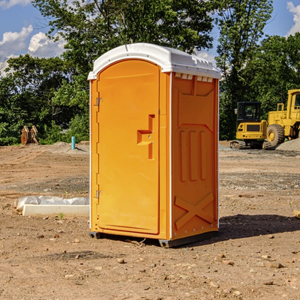 how often are the porta potties cleaned and serviced during a rental period in Pledger